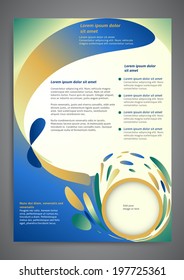 Abstract colored flyer template for your business