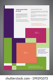 Abstract colored flyer template for your business