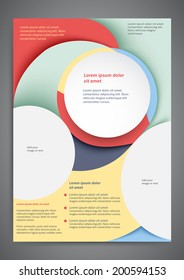 Abstract colored flyer template for your business