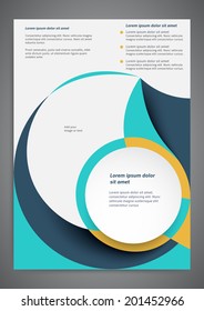 Abstract colored flyer template for your business