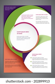 Abstract colored flyer template for your business
