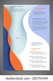 Abstract colored flyer template for your business