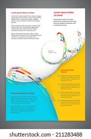 Abstract colored flyer template for your business