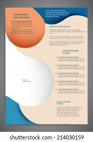 Abstract colored flyer template for your business