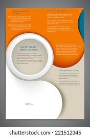 Abstract colored flyer template for your business