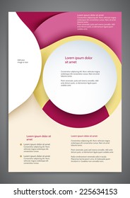 Abstract colored flyer template for your business