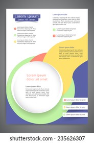 Abstract colored flyer template for your business