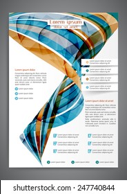 Abstract colored flyer template for your business