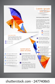 Abstract colored flyer template for your business