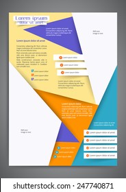 Abstract colored flyer template for your business