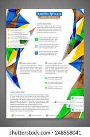 Abstract colored flyer template for your business