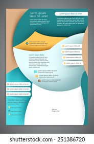 Abstract colored flyer template for your business