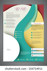 Abstract colored flyer template for your business