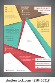 Abstract colored flyer template for your business