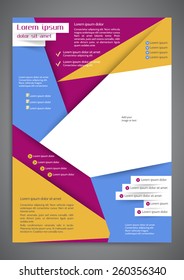 Abstract colored flyer template for your business