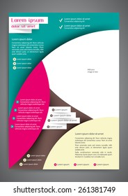 Abstract colored flyer template for your business