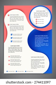 Abstract colored flyer template for your business