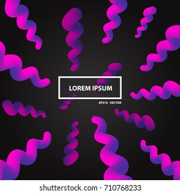 Abstract colored forms of fluid on a black background. Design backgrounds. Liquid colors on black background. Eps10 vector illustration.