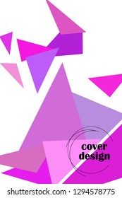 Abstract colored geometric background with polygons, vector, crystal banners, posters.