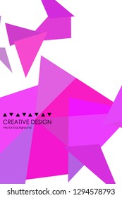 Abstract colored geometric background with polygons, vector, crystal banners, posters.