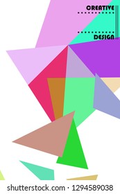 Abstract colored geometric background with polygons, vector, crystal banners, posters.