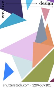 Abstract colored geometric background with polygons, vector, crystal banners, posters.