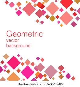 Abstract colored geometric background, rhombus, polygon, vector, business background