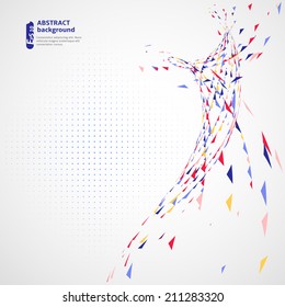 Abstract colored geometric backgrounds elements