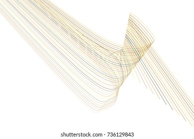 Abstract colored geometric line & curve pattern. Good for web page, wallpaper, graphic design, catalog, texture or background. Vector illustration graphic.