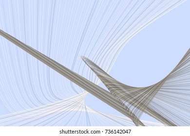 Abstract colored geometric line & curve pattern. Good for web page, wallpaper, graphic design, catalog, texture or background. Vector illustration graphic.
