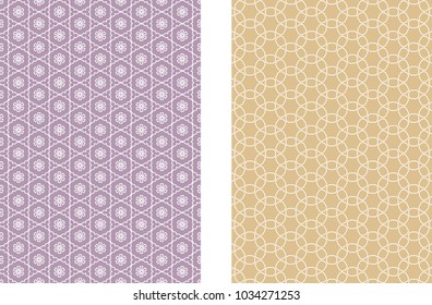 Abstract colored geometric line patterns, size A4. Set of trendy linear backgrounds, cover header design for flyer, book, wallpaper, banner, business card. Modern design. Brochure template layout