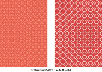 Abstract colored geometric line patterns, size A4. Set of trendy linear backgrounds, cover header design for flyer, book, wallpaper, banner, business card. Modern design. Brochure template layout