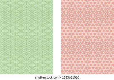 Abstract colored geometric line patterns, size A4. Set of trendy linear backgrounds, cover header design for flyer, book, wallpaper, banner, business card. Modern design. Brochure template layout
