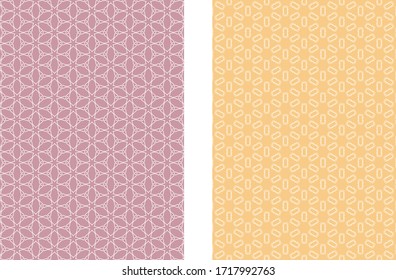 Abstract colored geometric line patterns, size A4. Set of trendy linear backgrounds, cover header design for flyer, book, wallpaper, banner, business card. Modern design. Brochure template layout