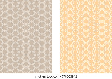 Abstract colored geometric line patterns, size A4. Set of trendy linear backgrounds, cover header design for flyer, book, wallpaper, banner, business card. Modern design. Brochure template layout