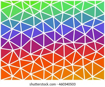 Abstract colored geometric low polygonal background with white countour