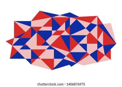 Abstract Colored Geometric Pattern in Modern Colors.
