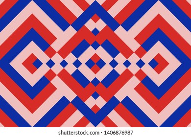 Abstract Colored Geometric Pattern in Modern Colors.