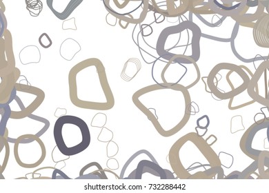 Abstract colored geometric random rounded shapes pattern. Good for web page, wallpaper, graphic design, catalog, texture or background. Vector illustration graphic.