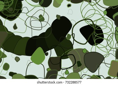 Abstract colored geometric random rounded shapes pattern. Good for web page, wallpaper, graphic design, catalog, texture or background. Vector illustration graphic.