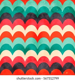 abstract colored geometric seamless pattern with grunge effect.