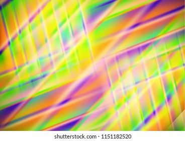 Abstract colored glowing lines on a dark background, light effects. Vector illustration.