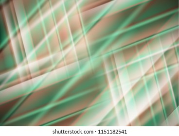 Abstract colored glowing lines on a dark background, light effects. Vector illustration.