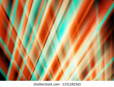 Abstract colored glowing lines on a dark background, light effects. Vector illustration.
