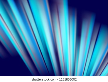 Abstract colored glowing lines on a dark background, light effects. Vector illustration.