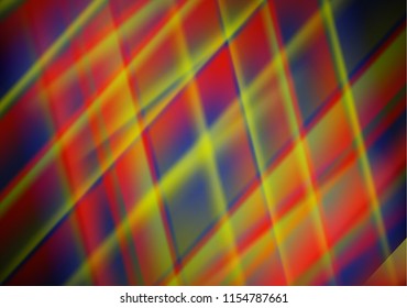 Abstract colored glowing lines on a dark background, light effects. Vector illustration.