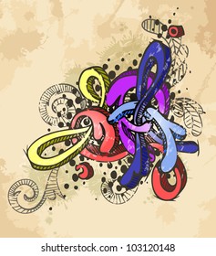 Abstract Colored Graffiti Pattern. Vector Illustration. Eps 10.