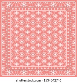 Abstract colored graphic pattern. Geometric ornament with frame, border.  