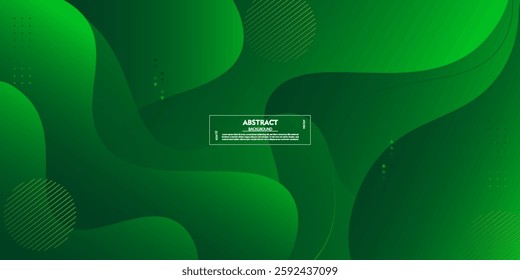 Abstract colored green background with liquid wave pattern. Trendy background concept. Vector Eps10