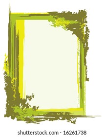 Abstract colored grunge frame. Vector